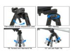 UTG Recon 360 TL Bipod, 5.5"-7.0" Center Height, Picatinny - Image 2