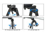 UTG Recon 360 TL Bipod, 8"-12" Center Height, Picatinny - Image 2